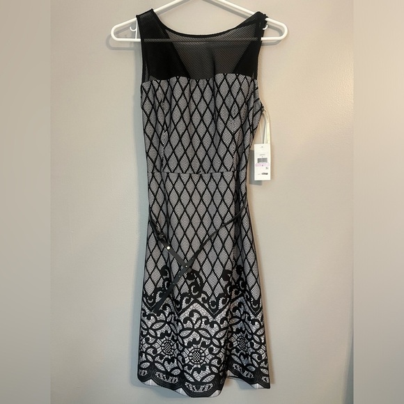 NWT Jessica Simpson Lace Black and White Dress Size 6 - Picture 1 of 14
